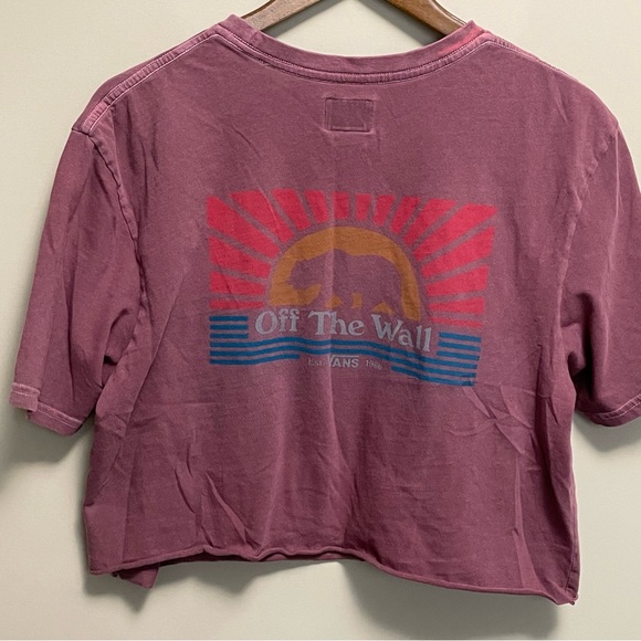 Vans Tops - Vans Faded & Distressed Crop Shirt Women’s Size XL